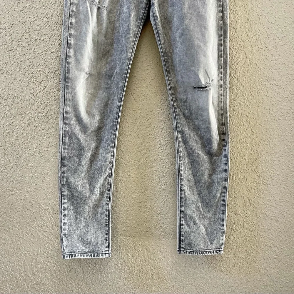 Agolde Chloe Jeans Skinny Low Rise Casual Distressed Festival Concert Gray 27